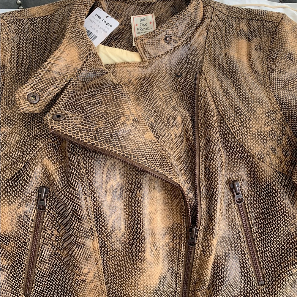 Free people vegan leather jacket XL